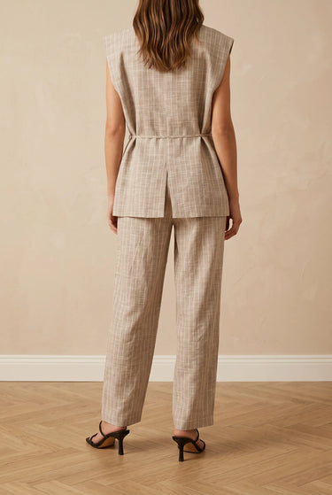 Pantalon Spencer Beige Raye BEIGE RAYE