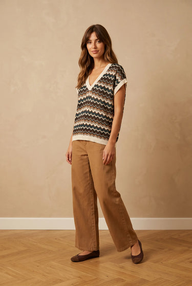 Pull Capitole Beige/Choco BEIGE/CHOCO