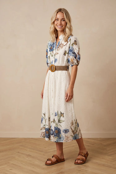 Robe Chelsea Ecru/Bleu ECRU/BLEU