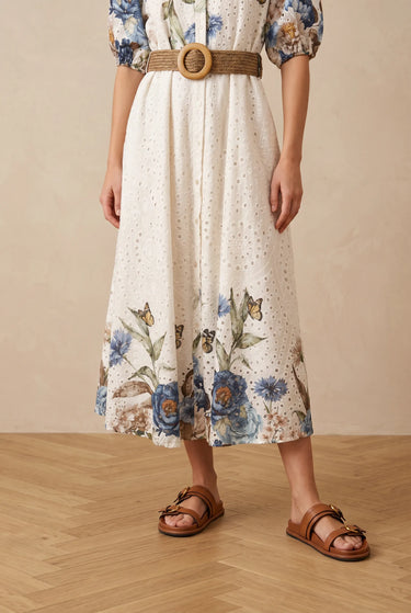 Robe Chelsea Ecru/Bleu ECRU/BLEU