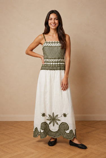 Robe Fifi Ecru/Kaki ECRU/KAKI
