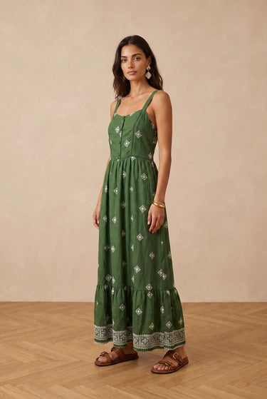 Robe Florie Imp Vert IMP VERT