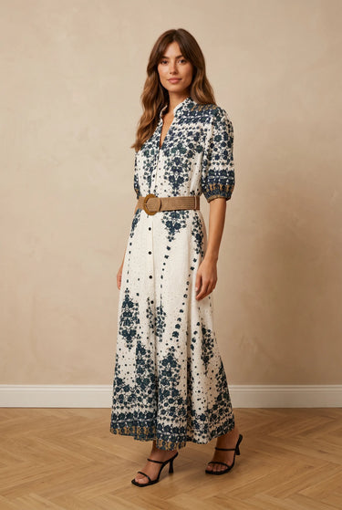 Robe Lucinda Ecru/Marine ECRU/MARINE