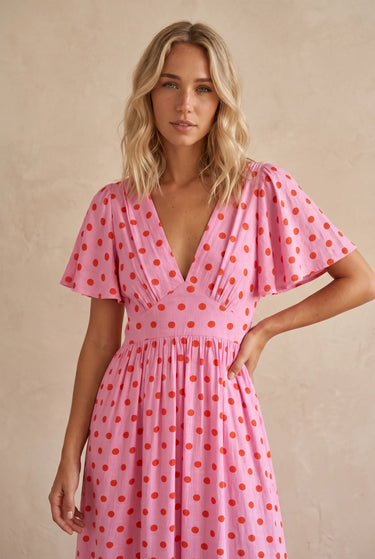 Robe Verda Rose Pois ROSE POIS