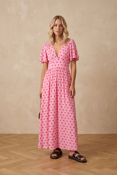 Robe Verda Rose Pois ROSE POIS
