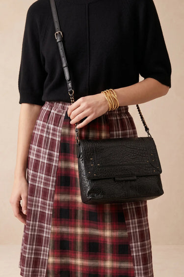 Sac Katia Noir/Croc NOIR/CROC