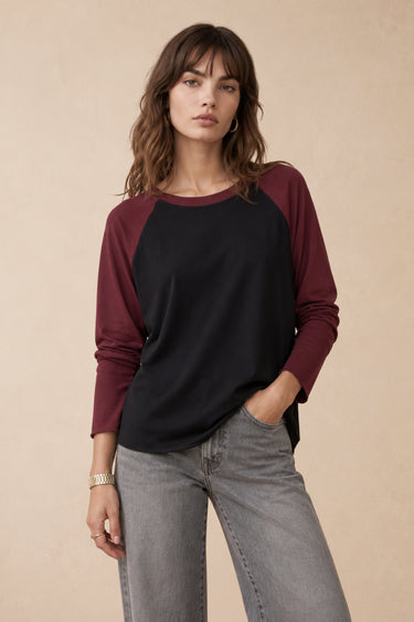 T Shirt Anita Noir/Bordeaux NOIR/BORDEAUX