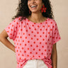 T Shirt Caudan Rose Pois ROSE POIS
