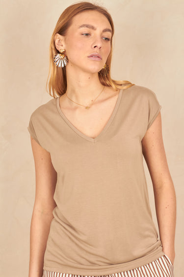 T Shirt Clara Taupe TAUPE
