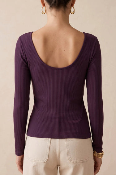 T Shirt Clemence Prune PRUNE