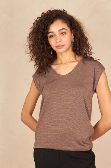 T Shirt Helene Choco/Lurex CHOCO/LUREX