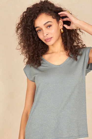 T Shirt Helene Vert/Lurex VERT/LUREX