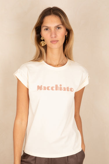 T Shirt Macchiato Ecru ECRU