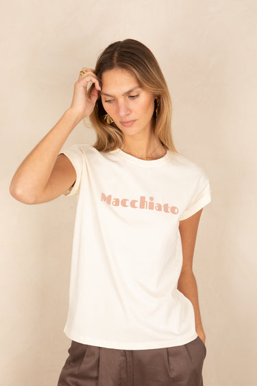 T Shirt Macchiato Ecru ECRU