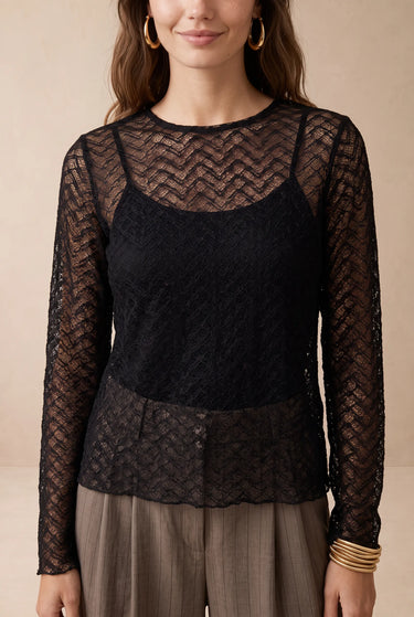 Top Noemie Noir NOIR