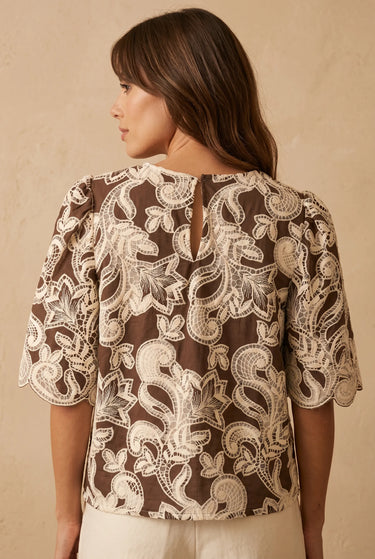 Top Renata Choco/Ecru CHOCO/ECRU