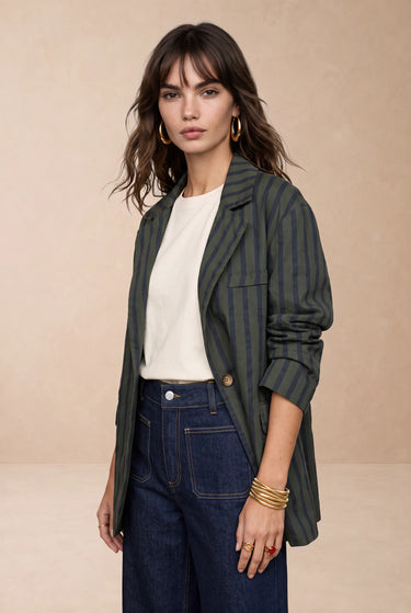 Veste Clementine Kaki Raye KAKI RAYE
